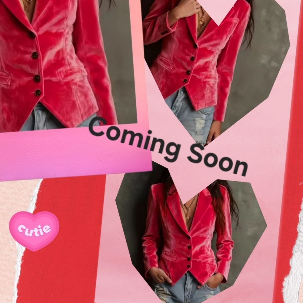 Velvet Raspberry Blazer - Picture 2 of 4